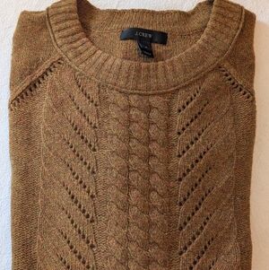 J Crew 💯 % Wool Brown/Gold/Rust Tone Sweater. # Cozycore